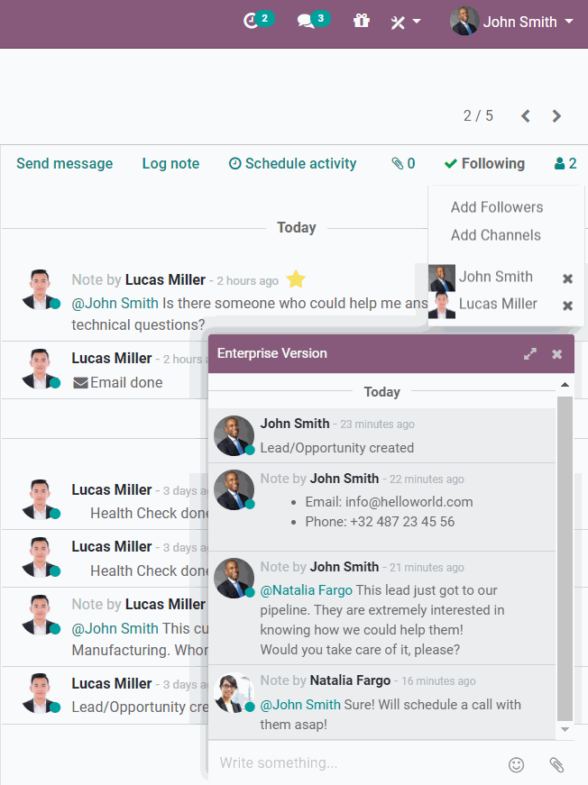 DISCUSS - ODOO TRAINING