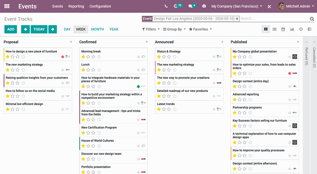 EVENTS (1/3) - ODOO TRAINING